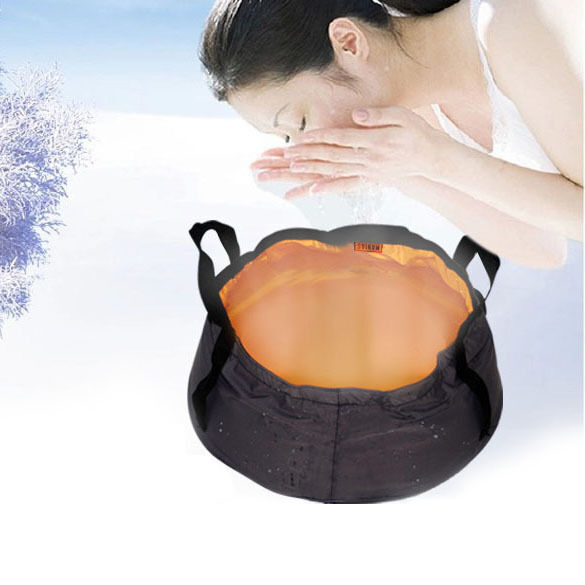 Portable 8.5L Folding Washbasin Bucket Wash Basin Foldable Camping Water Pot New