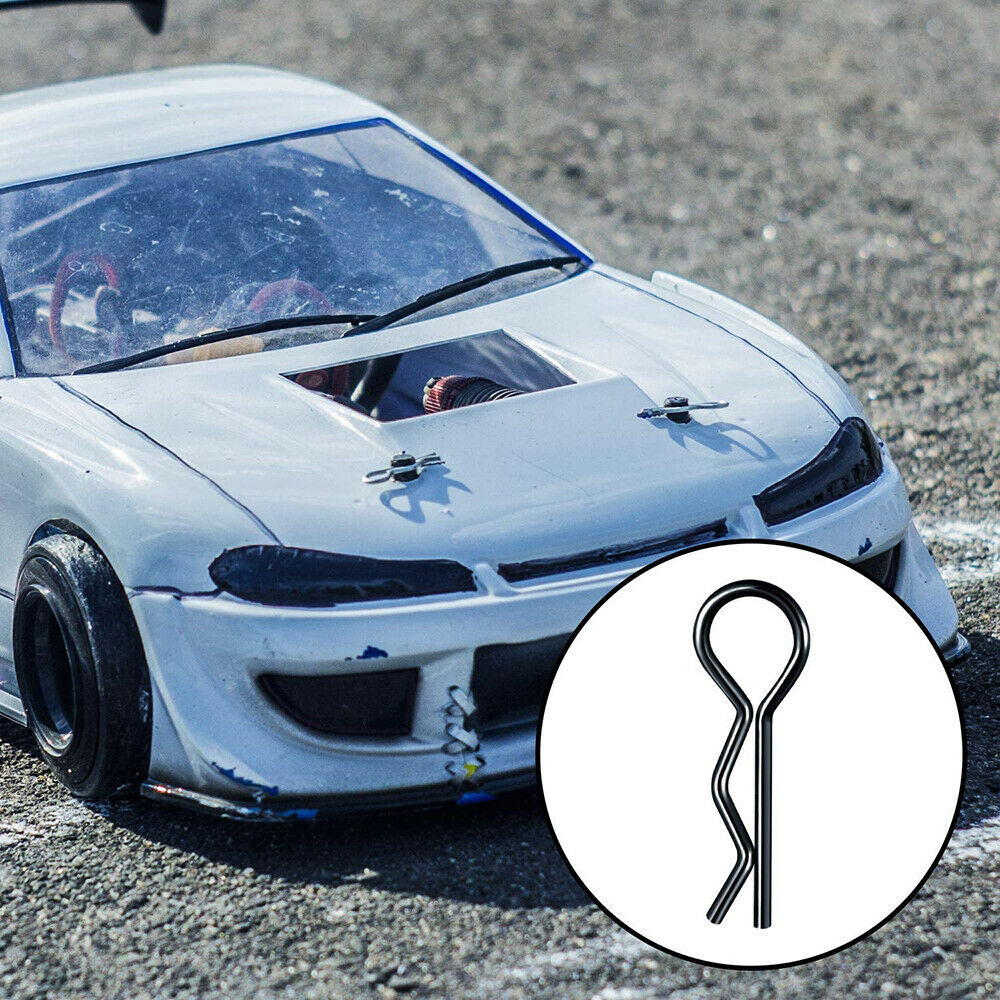 50Pcs Metal Body Clips R Pin Shell for HPI HSP 1/10 1/12 1/16 RC Car