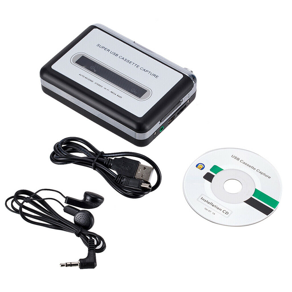 1Pack USB Cassette To MP3 Converter  Audio Tape-to-MP3 Player