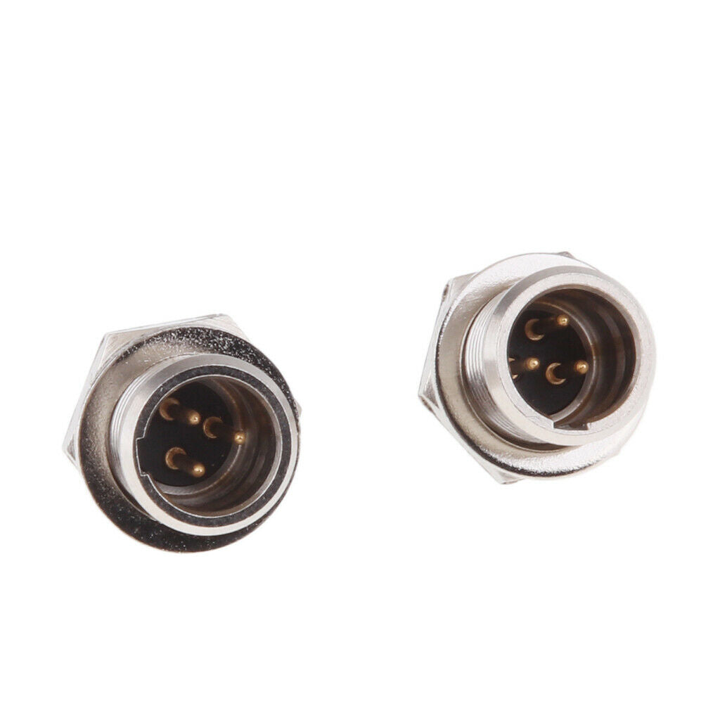 2x 3Pin Mini XLR Connector Plug Male Audio Microphone Connector
