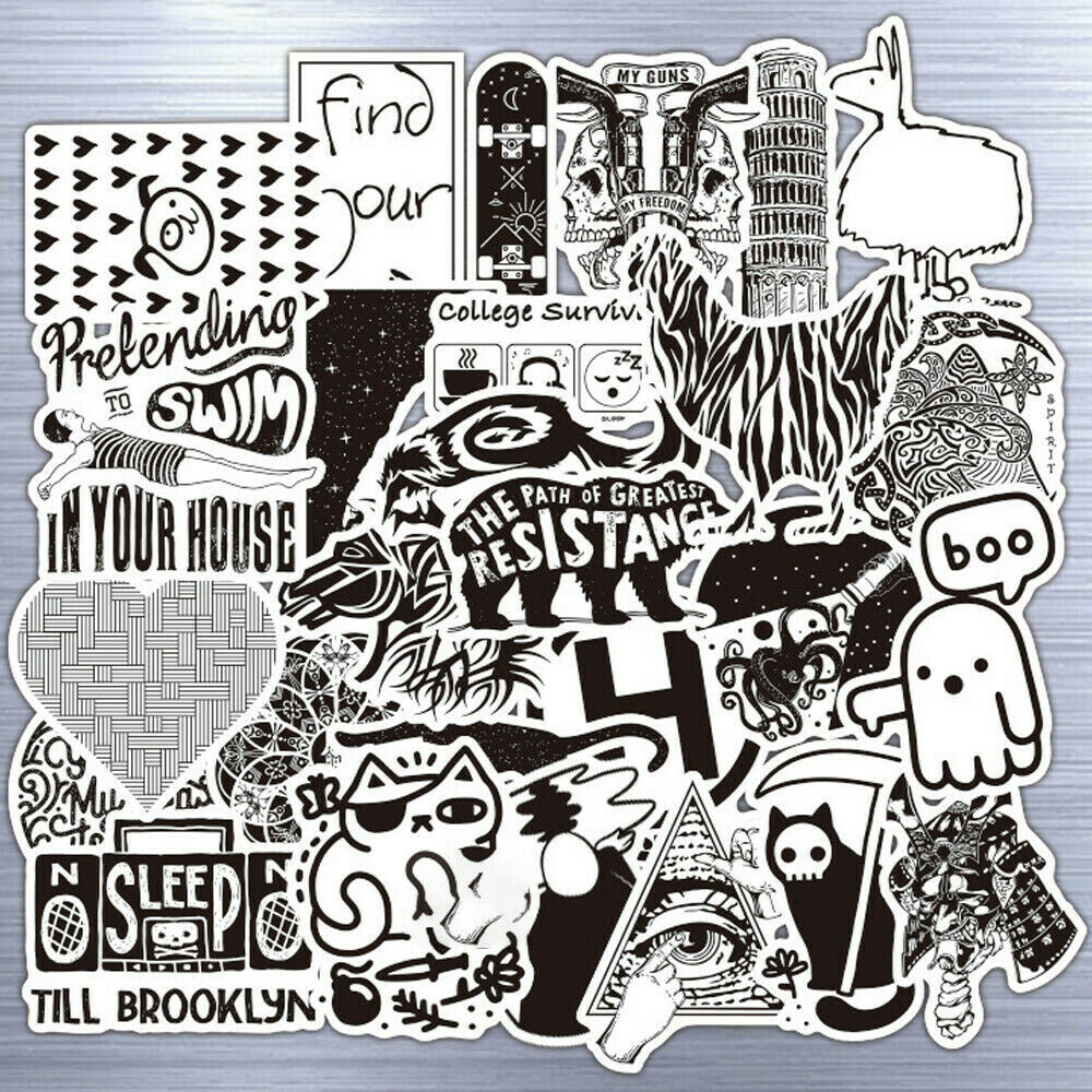 52pc Stickers RANDOM Lot Wholesale Rock N Roll Band Music Rock Heavy Metal Punk