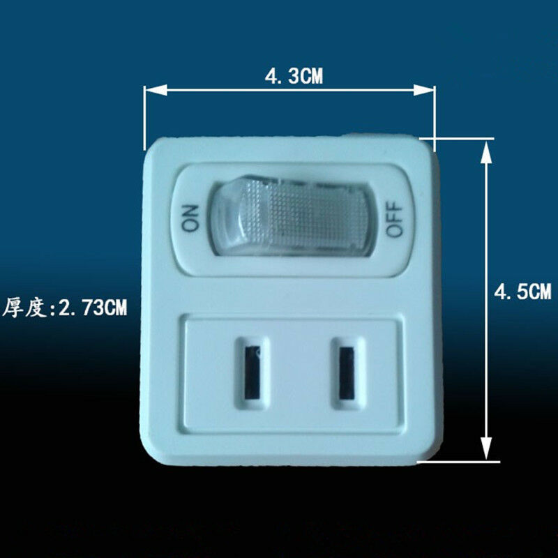 1PCS Plug Adapter w Rocker Switch US Socket Plug 2 Position(ON/OFF) AC 125V 10A