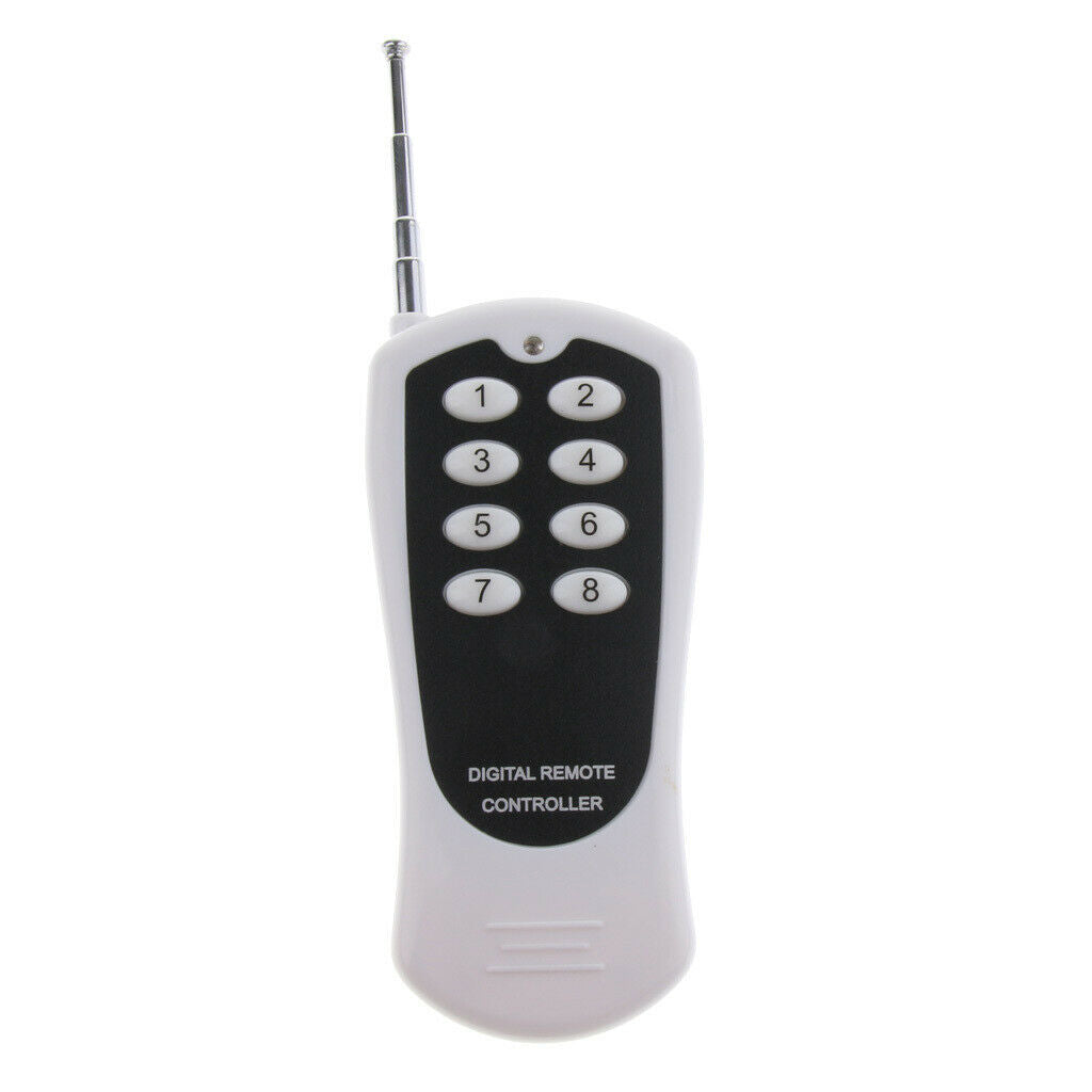 New DC12V 1000m 433MHz 8CH Wireless Remote Control transmitter White 1Pcs