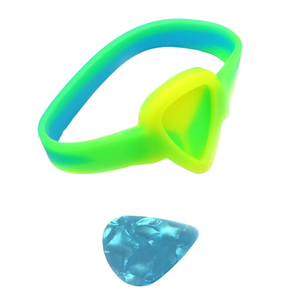 Portable Rubber Picks Bracelet With Guitar Choice For Guitar Parts