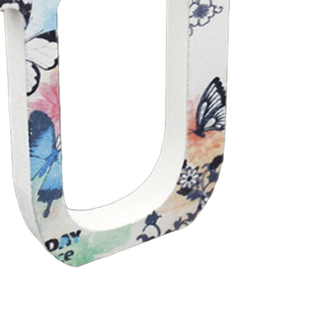 Wooden Alphabet Craft Letters Plaque Home Wedding Nursery Party Decoration U