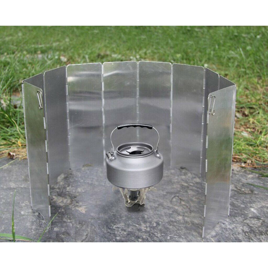 10 Folding plate for camping gas cooker Wind protection grille Outdoor Foldable