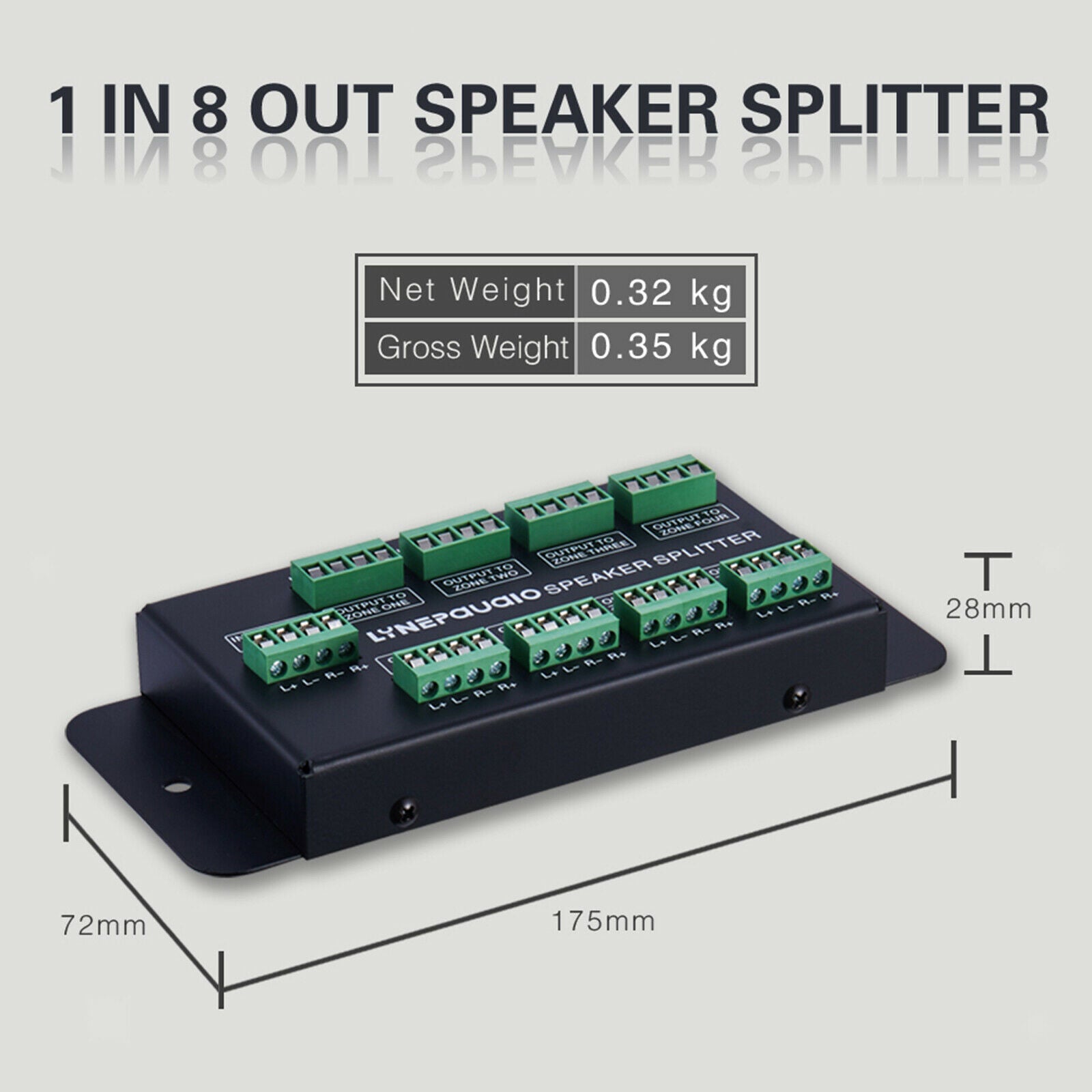 1 In 8 Out Amplifier Distributor Connector Sound Signal Distribution Panel