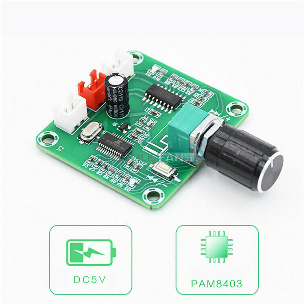 Bluetooth 5.0 HD Power PAM8403 Wireless Dual Channel Stereo Amplifier Board 2*5W