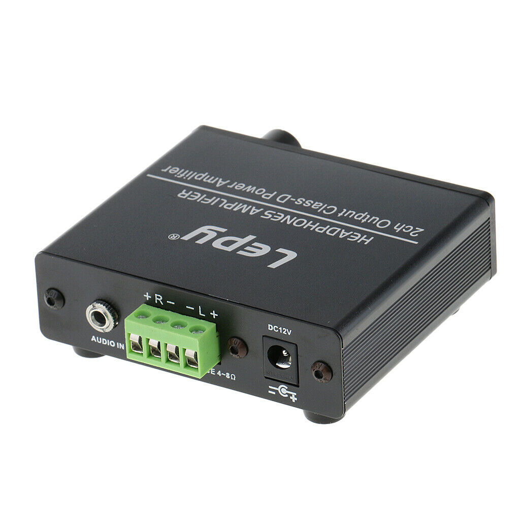 DC 12V 20WX2 Class-D Mini Hi-Fi Digital Stereo Audio Headphone Amplifier