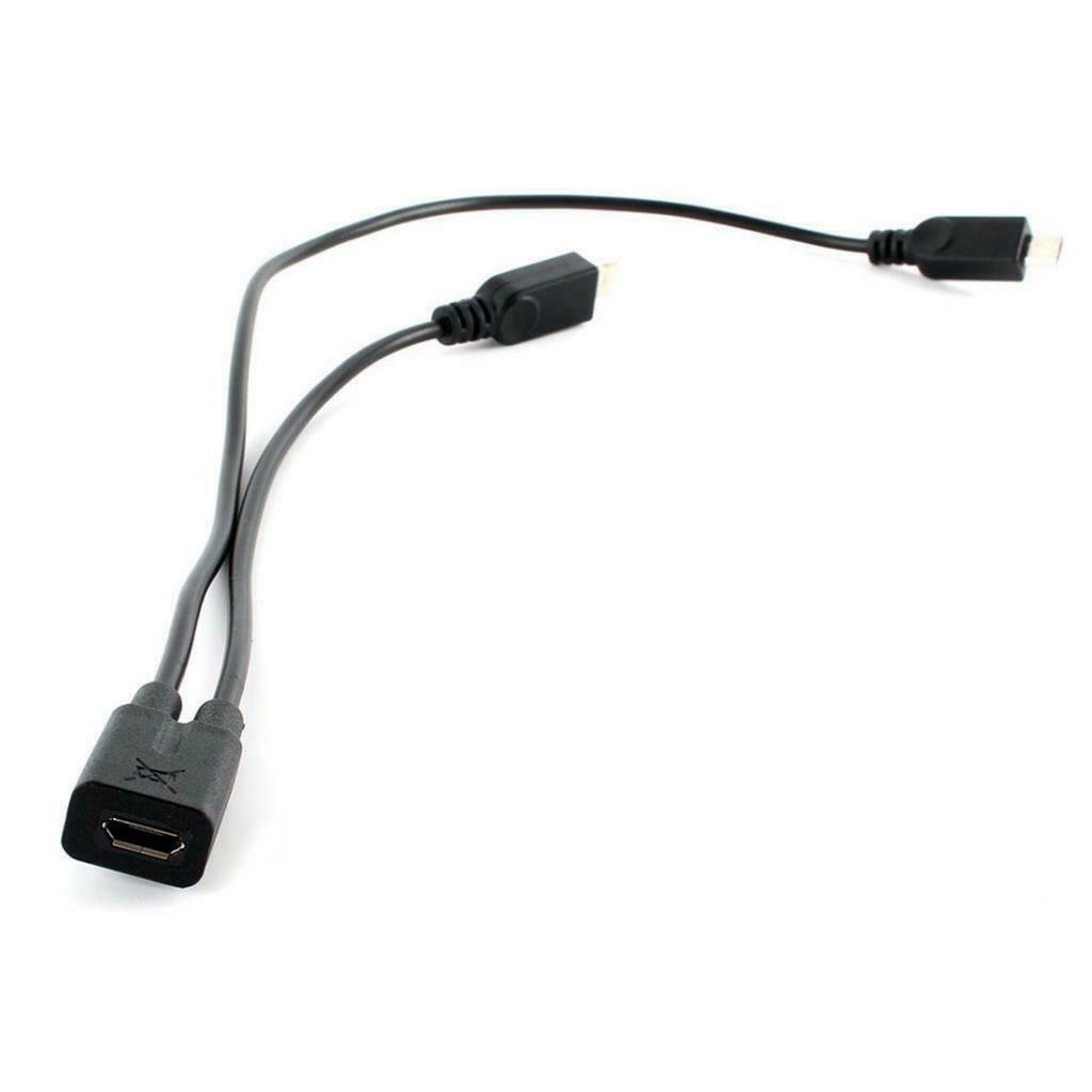 Micro USB Data Charge Extension Cable Y Splitter Female to 2 Male Adaptor