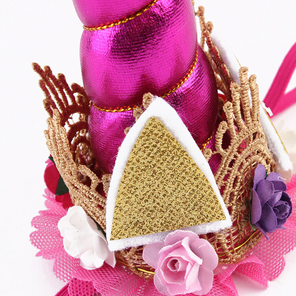 Headdress Colorful Hair Band Children Hair Accessories Birthday Party Rose Red