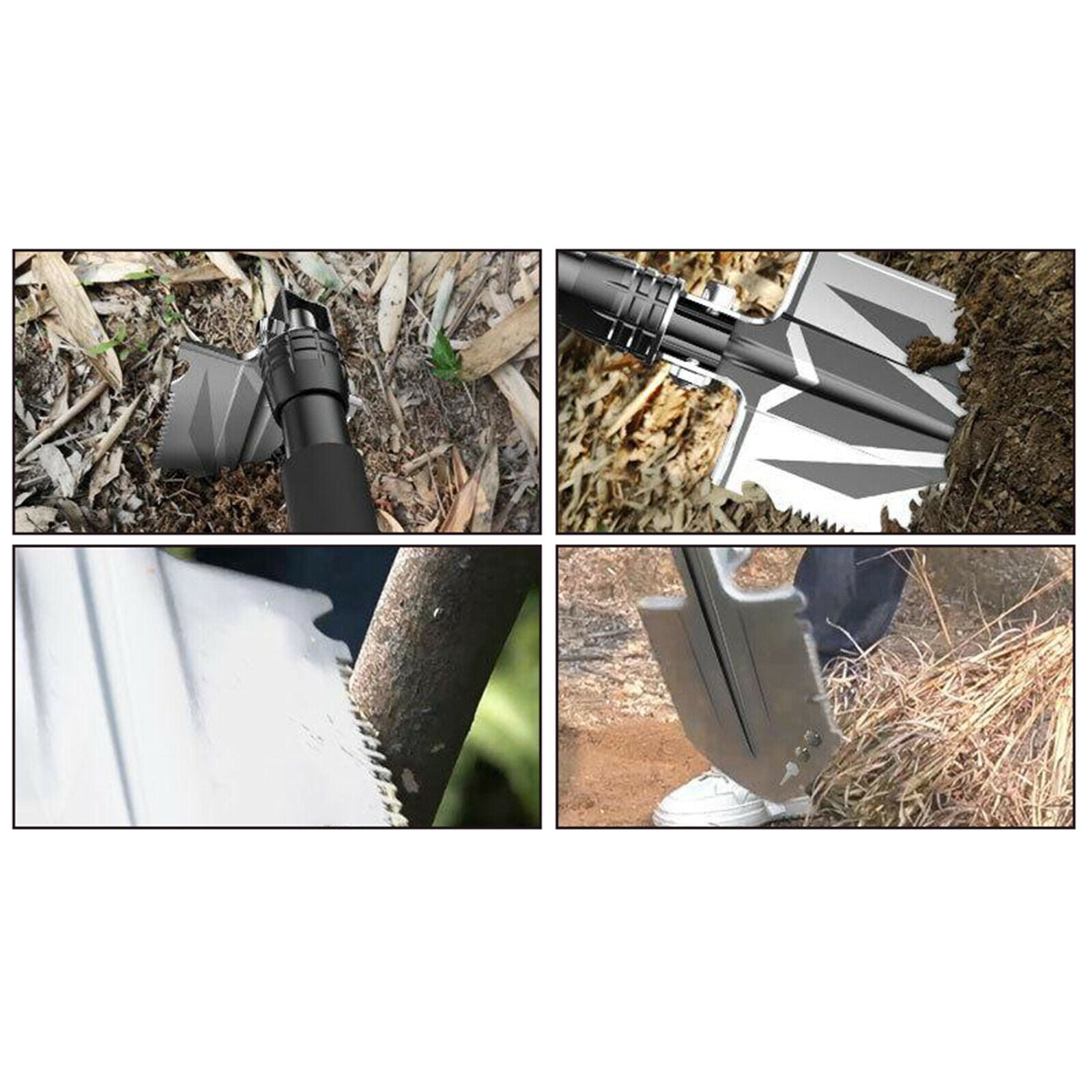 Folding Camping Shovel Survival Axe with Sponge Handle Digging Chipping