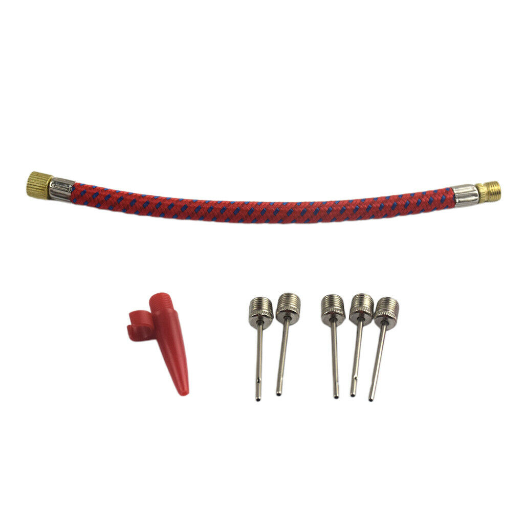 16cm Pump Extension Hose Schrader Valve Sport Ball Needle Airbed Pumping Adapter