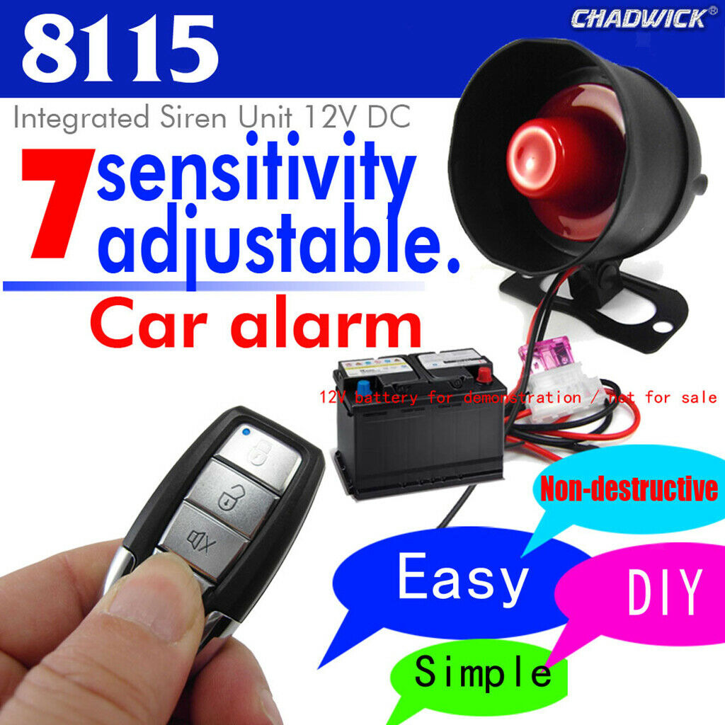Universal Car Alarm Security System Anti-Theft Burglar with 2 Remote Control