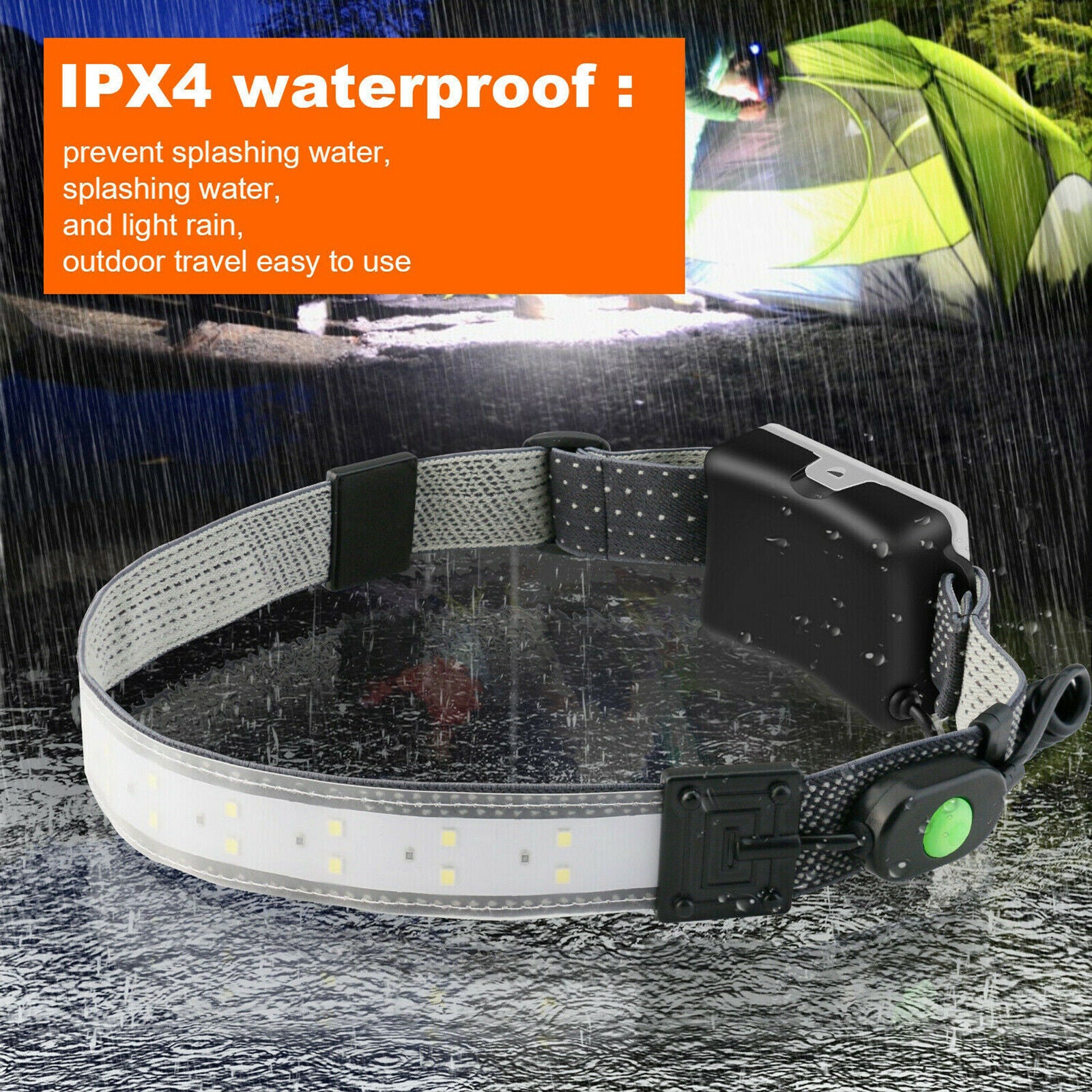 LED Headlamp Flashlights Waterproof for Nighttime Hiking Adventure Running