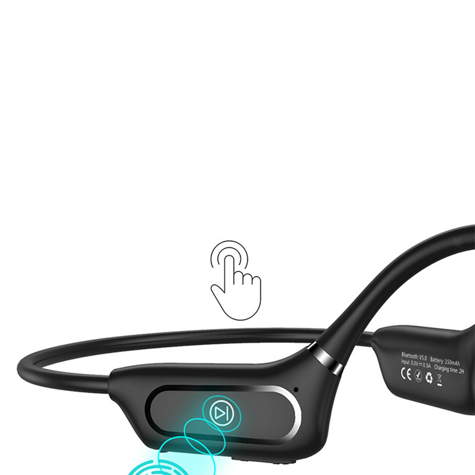Open Ear Bluetooth Headset Bone Conduction TWS Sport Earphones for Bicycling
