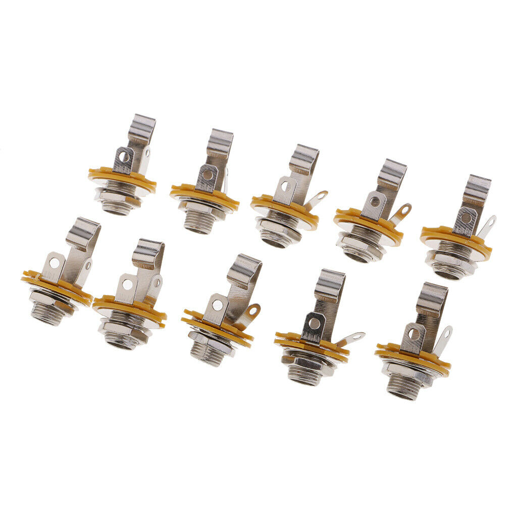 10pcs 1/4 \ 6.35mm mono AC / DC input jack socket for microphone socket,