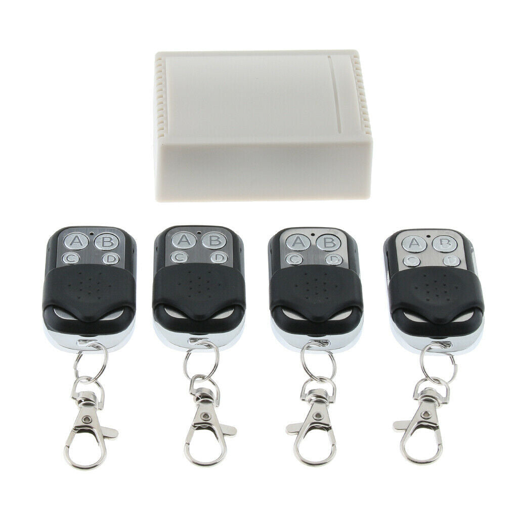 4 Channel Remote Control Switch Relay Receiver and 4 Transmitters 433mHz 12V