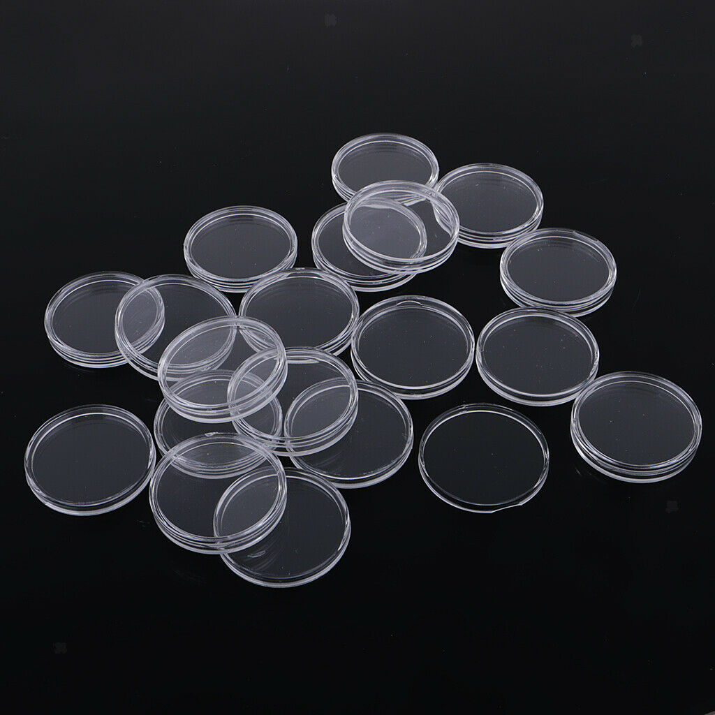 100+20 Pcs Protective Coin Holder Cases Boxes Clear Holder Case for Coin Holder