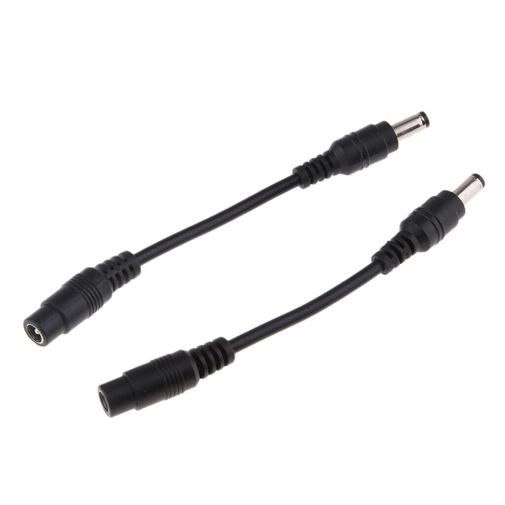 2Pc DC Power 5.5x2.1mm Female To 5.5mmx2.5mm Male Adapter Cable