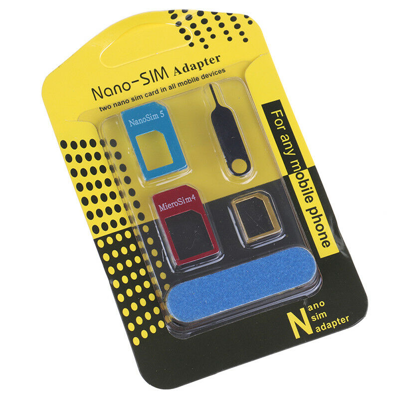5 in 1 nano a micro e standard scheda sim adattatore for phone BX JCA TdJCAU Tt