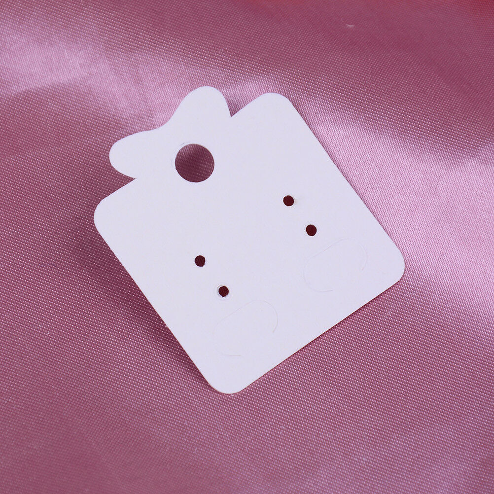 100* Jewelry display card ear studs earrings packing hang tag rectangle h.l8