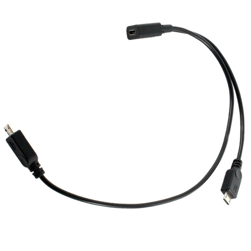 Micro USB Data Charge Extension Cable Y Splitter Female to 2 Male Adaptor