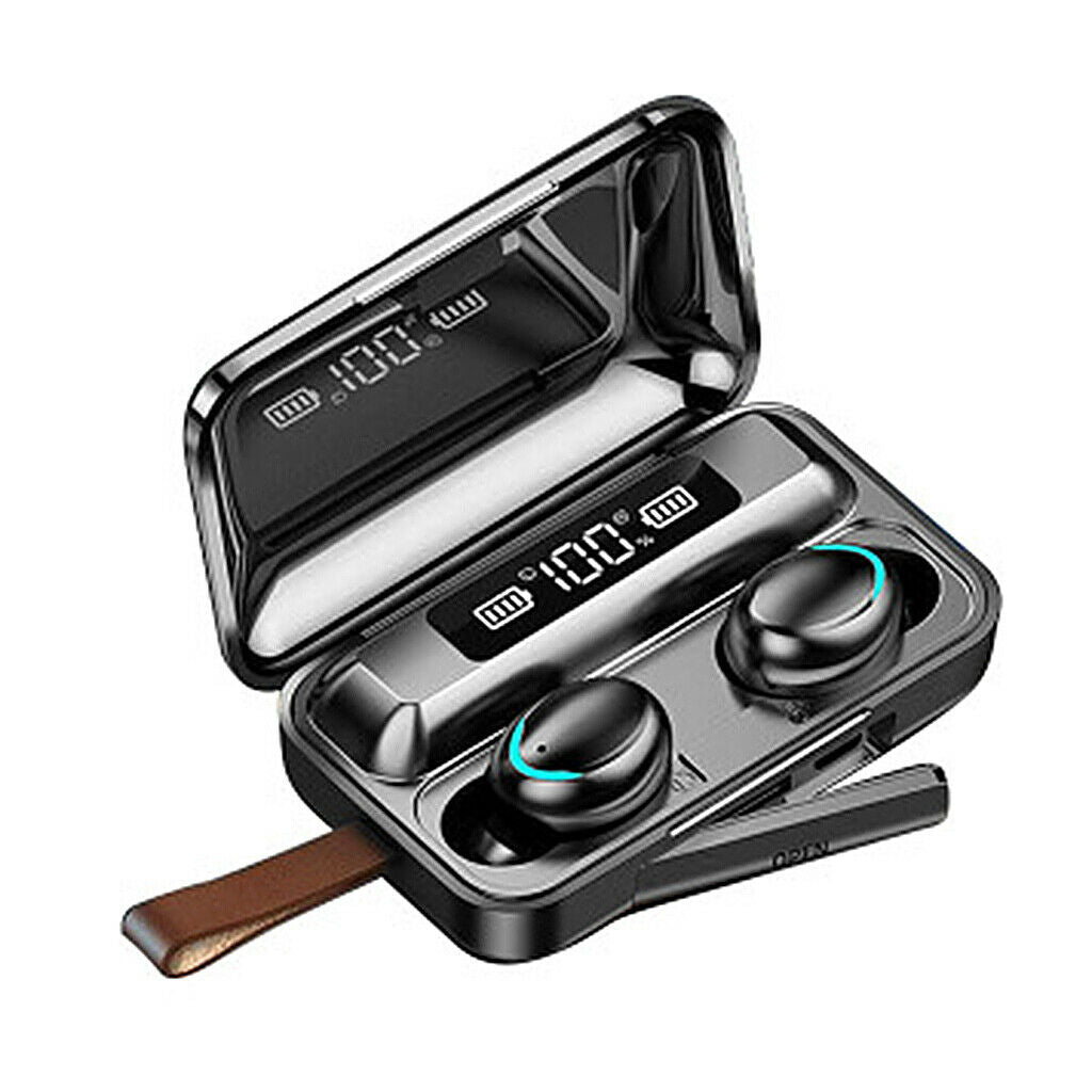 Wireless Bluetooth 5.0 Earphones 9D Stereo LED Water Resistant Earbuds New