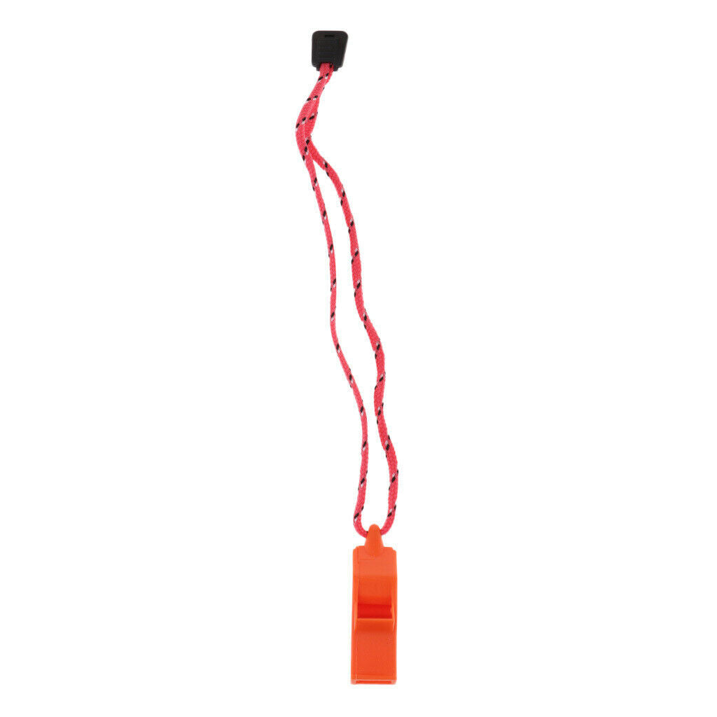 30Pcs Whistle with Lanyard for Safety Hiking Hunting Dog Training Orange