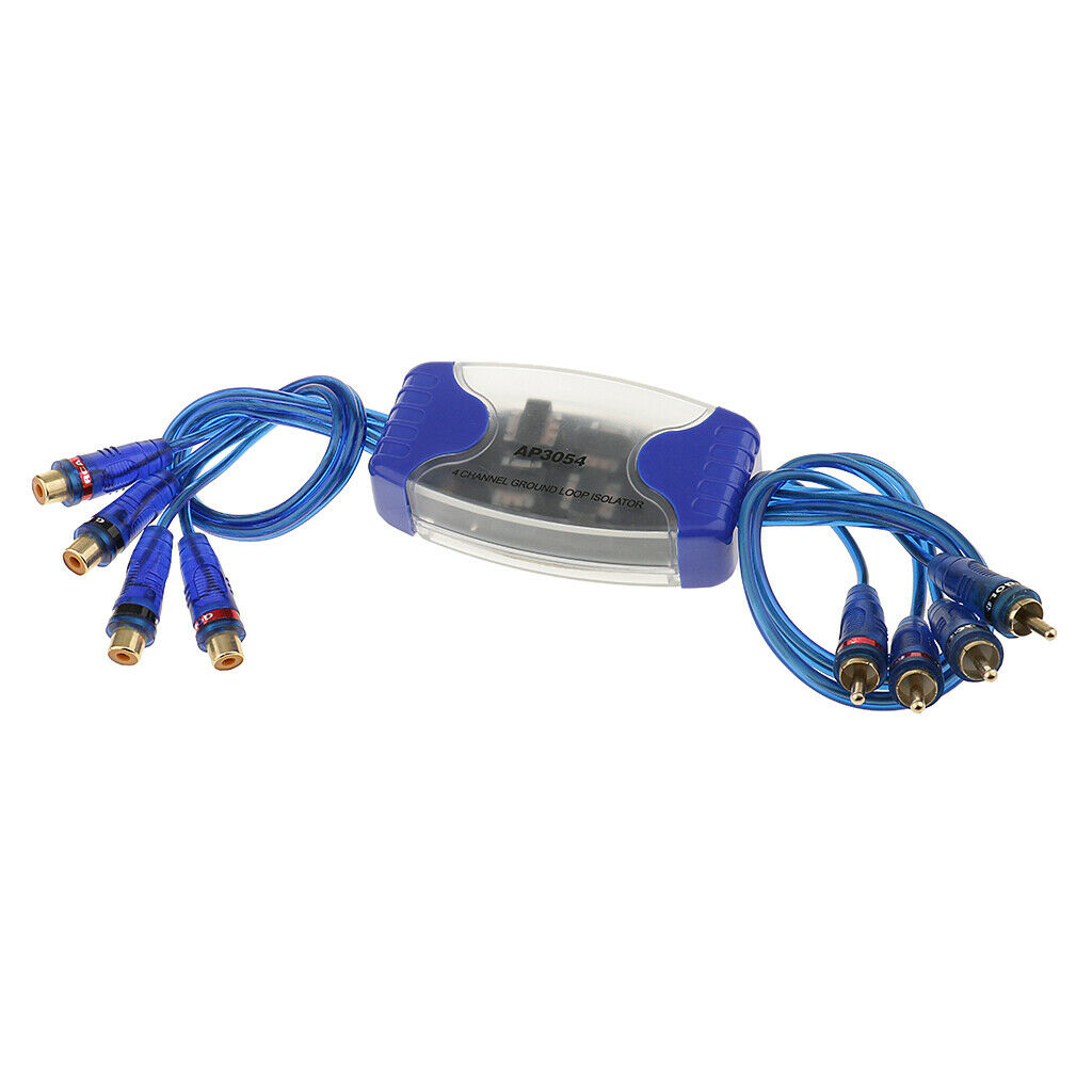 4 RCA Audio Noise Filter Ground Loop Isolator Eliminate Car Electrical Noise