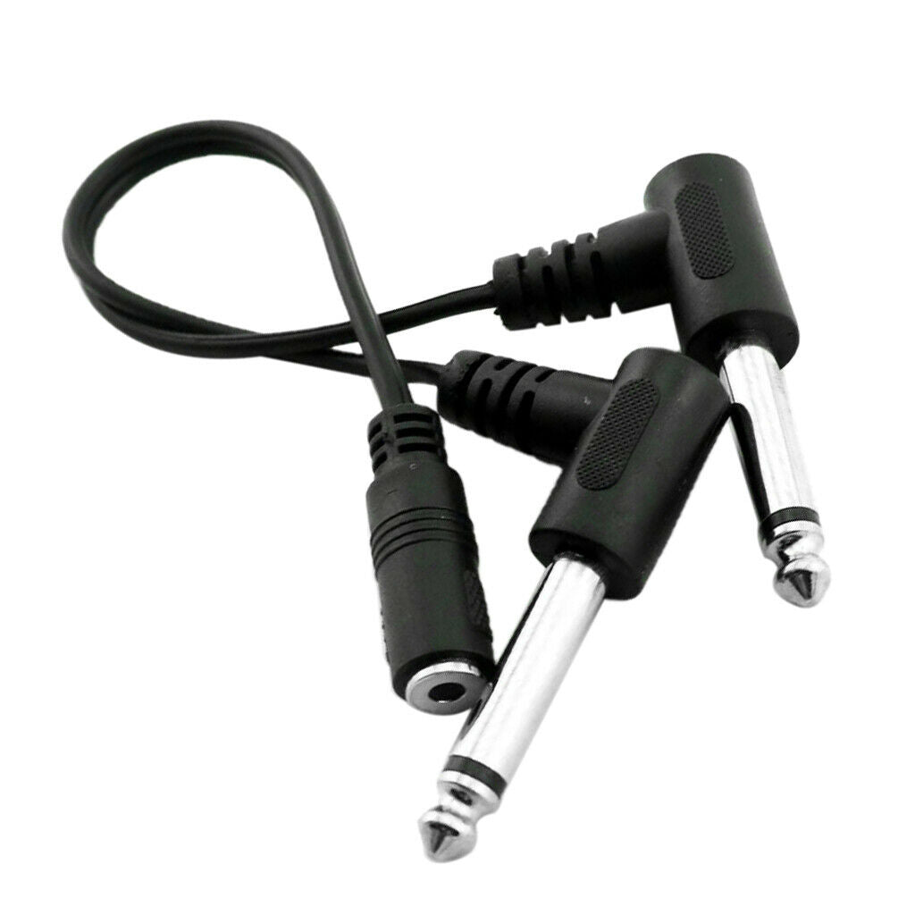 3 . 5mm  ( Mini )  1 / 8 "  Stereo   Female   to   2x   6 . 35mm   1 / 4 "  Mono