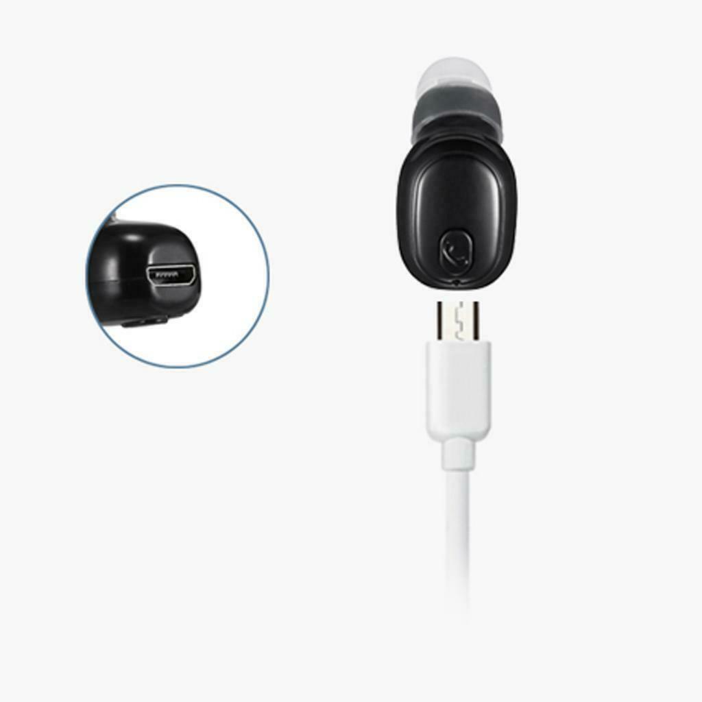 Invisible Bluetooth 5.0 Wireless Headset for Workout Gym Running Black
