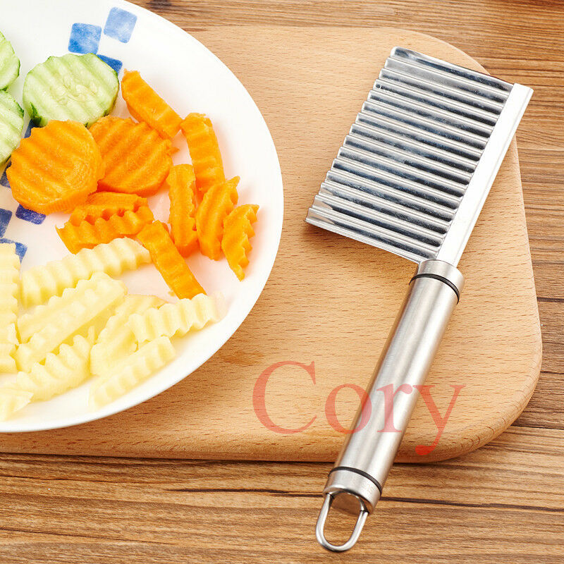 (1)French fry cutter 304 Stainless Steel Wave Section Multifunctional Potato Cut