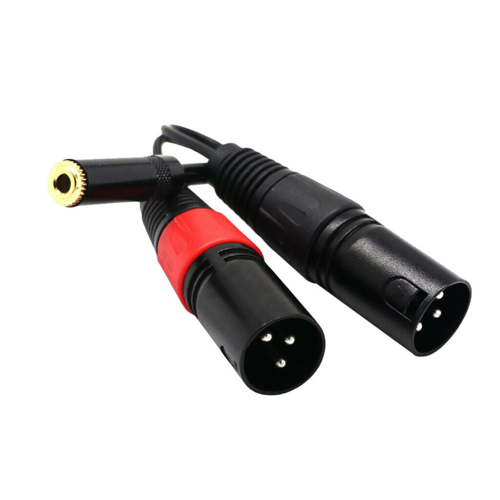 3.5mm (Mini) 1/8inch Stereo Female To Dual XLR Male Adapter Cable