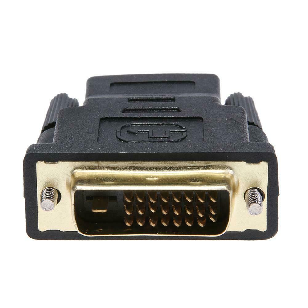 HDMI-compatible Female to DVI 24+1Pin Male Converter Adapter Cable Connecto @