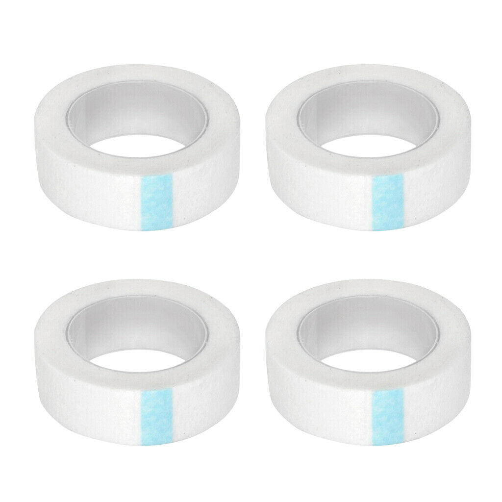 Pack of 4 White Adhesive Eyelash Tape Under Eye for Lash Extension Grafting