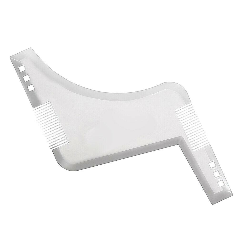 Double-sided Beard Shaping Comb Facial Hair Styling Template Guide Clear