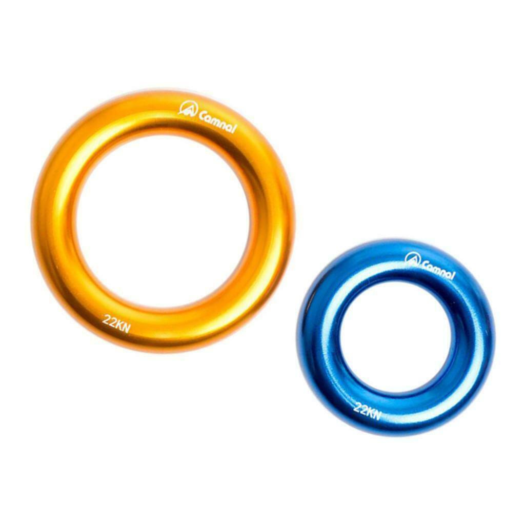 Pack Of 2 Aluminum Alloy Climbing Rappel Rings for Rock Arborist , L+S