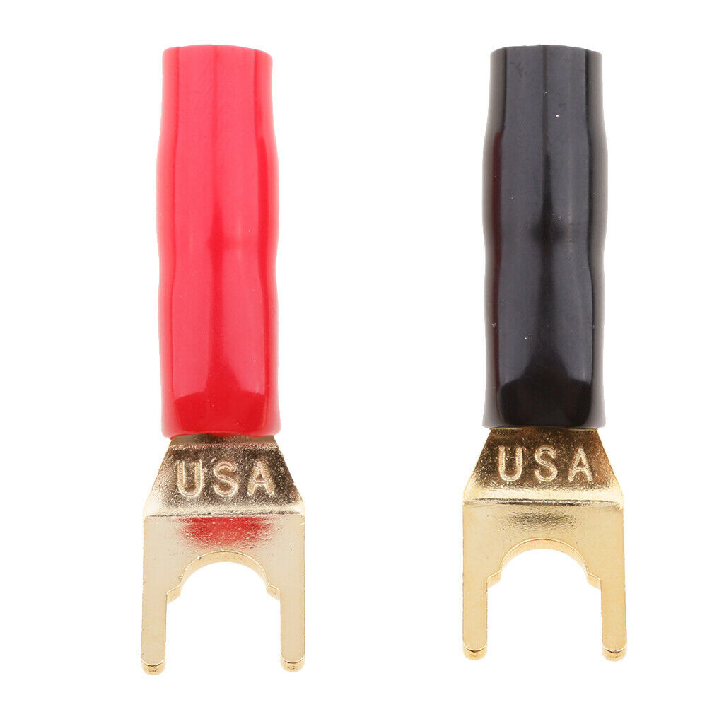2x 4mm fork lugs speaker connector speaker fork plug connector