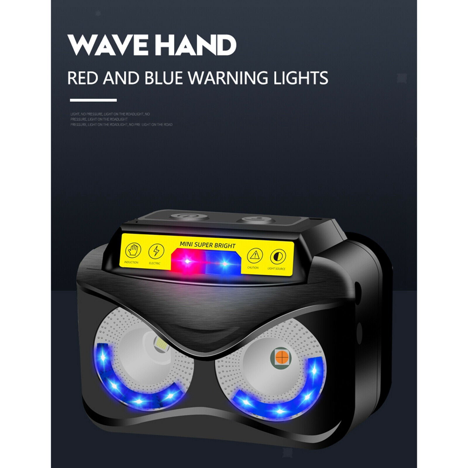 Rechargeable Headlamp Motion Sensor Mini Light Waterproof Lamp Headlight