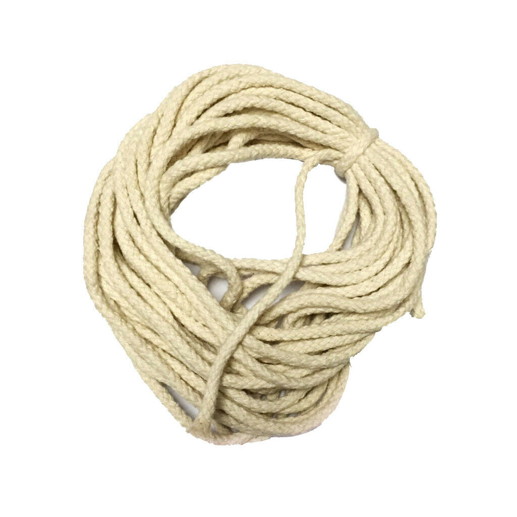 10 Meters 5mm 100% Pure Cotton Rope Braided Twisted String Cord Twine Sash