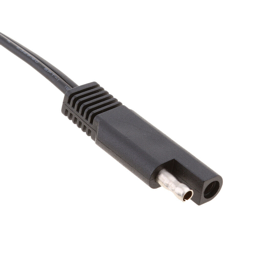 10in SAE to DC Coax Jack Motorcycle Heat Clothing Adapter 18AWG Heavy Duty