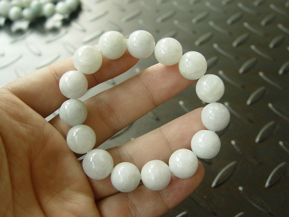 100% Natural Grad A JADE Jadeite Green 13mm Bead Beads Bangle Bracelet