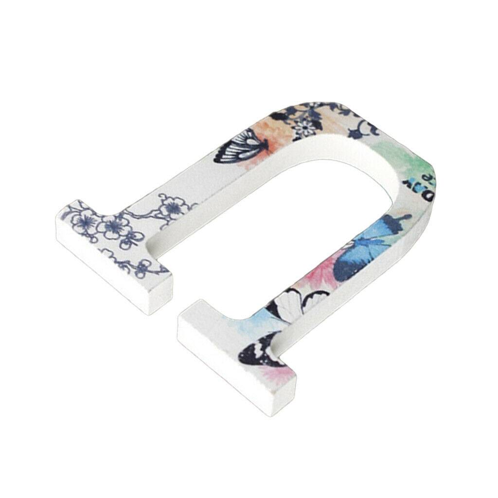 Wooden Alphabet Craft Letters Plaque Home Wedding Nursery Party Decoration U