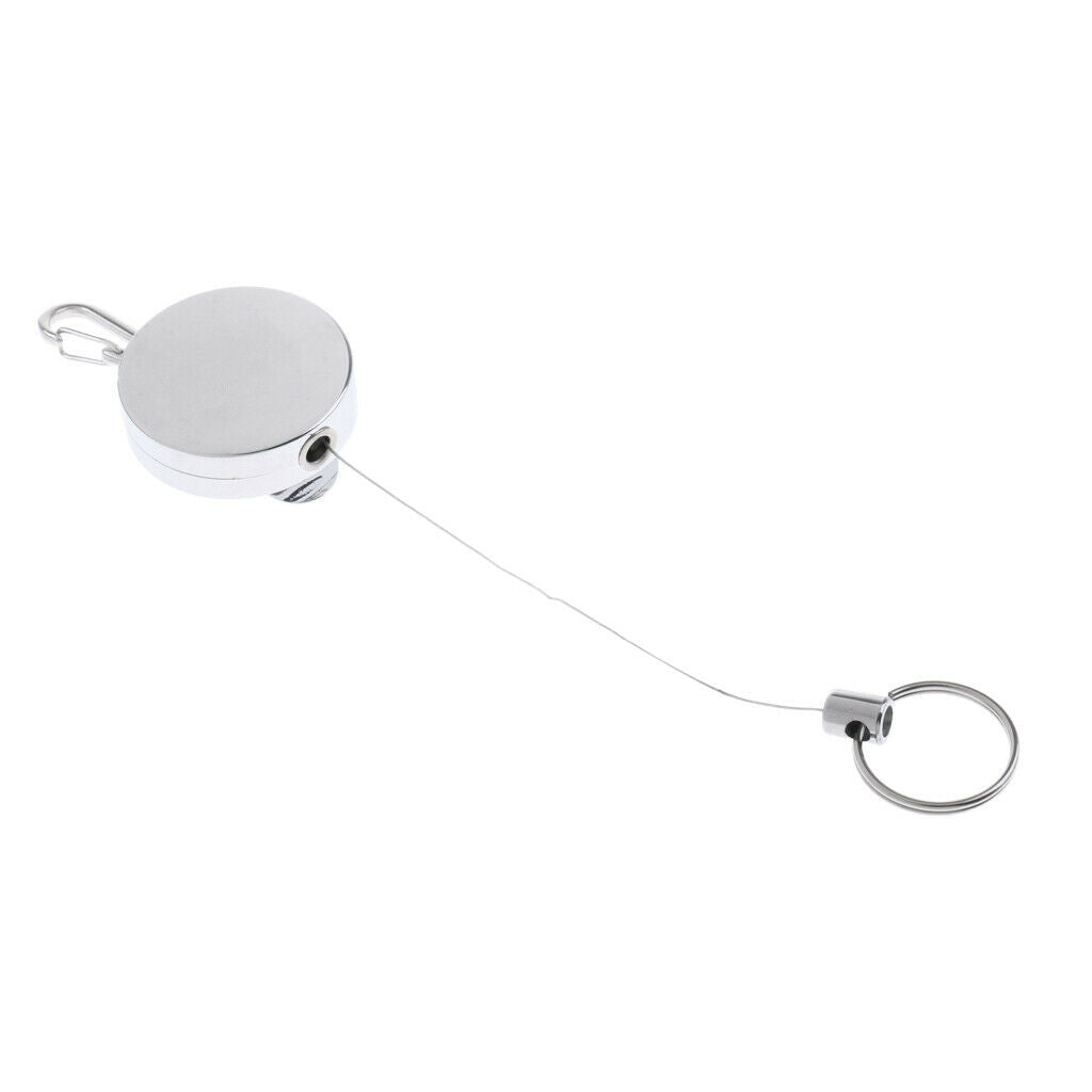Retractable Keychain Carabiner Pull Reel Belt Keychain Clip Key Ring