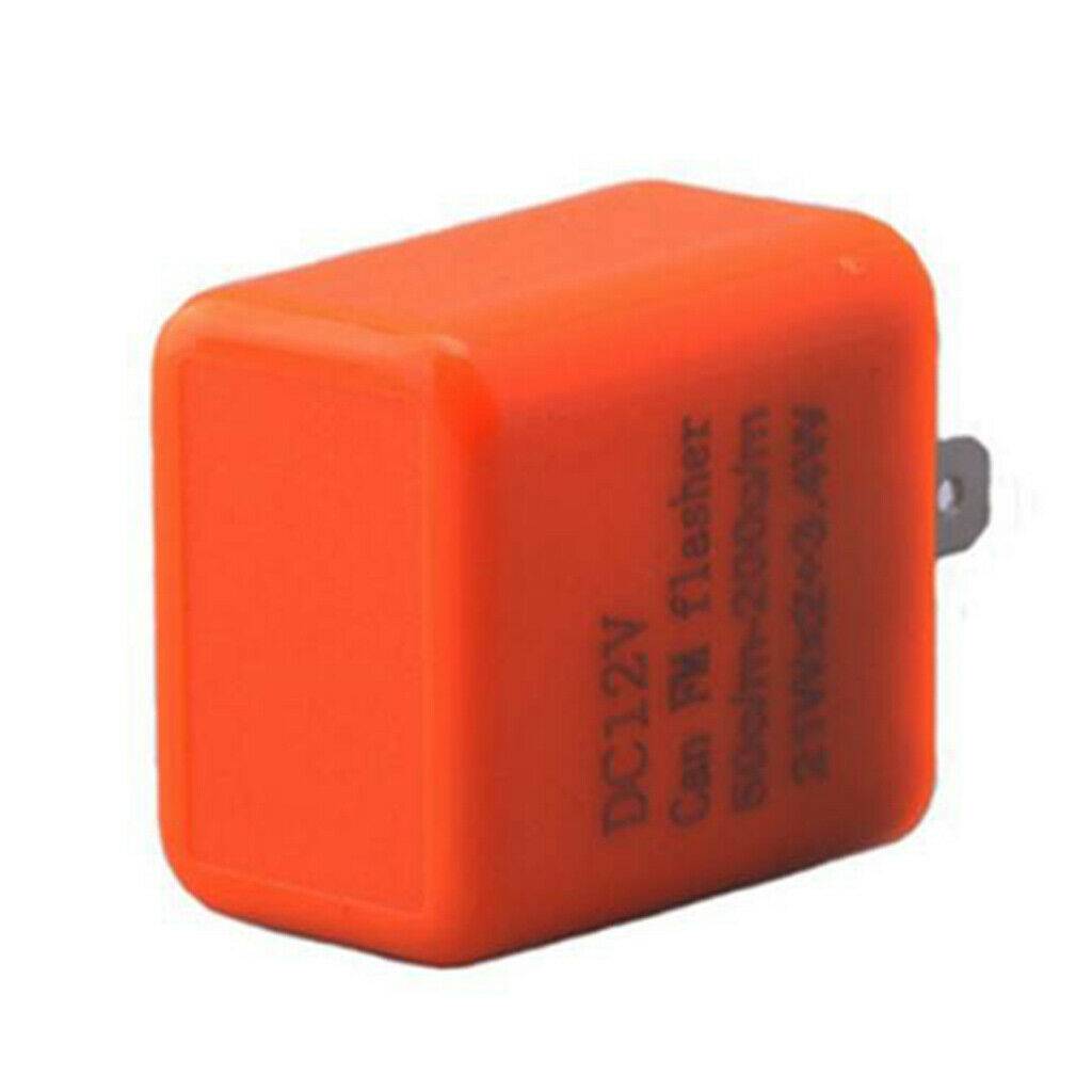 12V 2-pin Adjustable Frequency LED Flasher Relay Blinker Motorbike Universal
