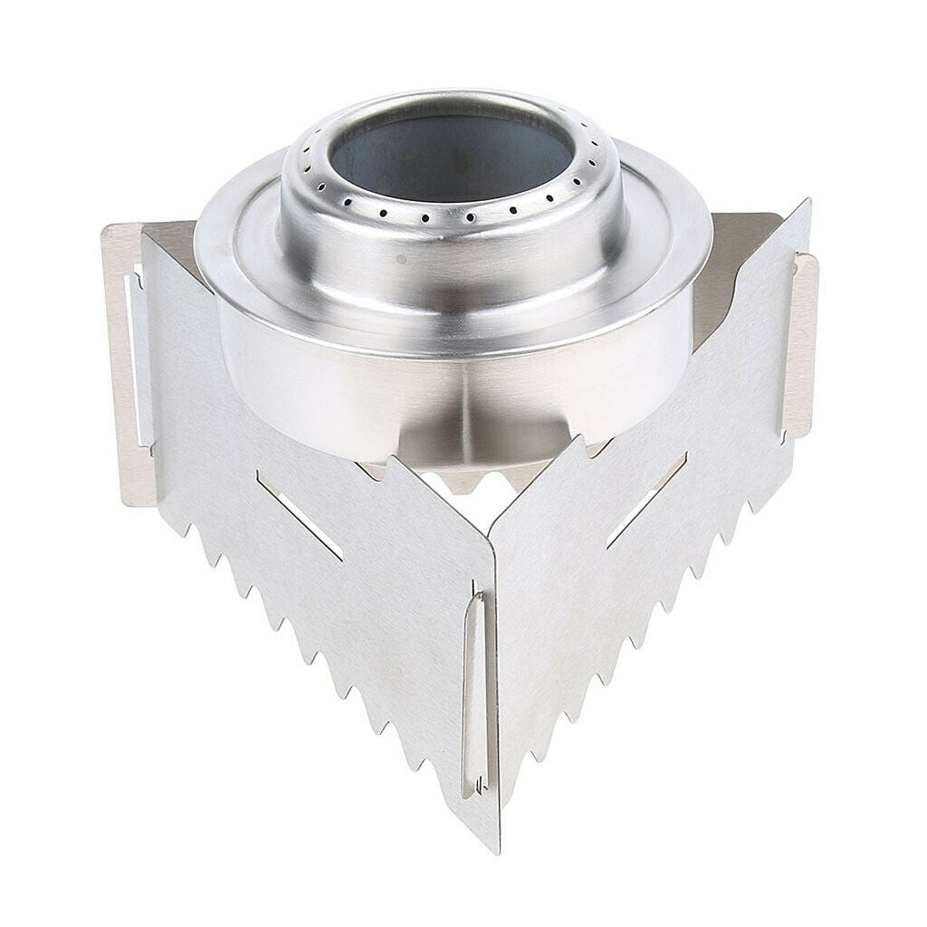 Portable Alcohol Stove Stainless Steel Mini Burner Ultralight Foldable for