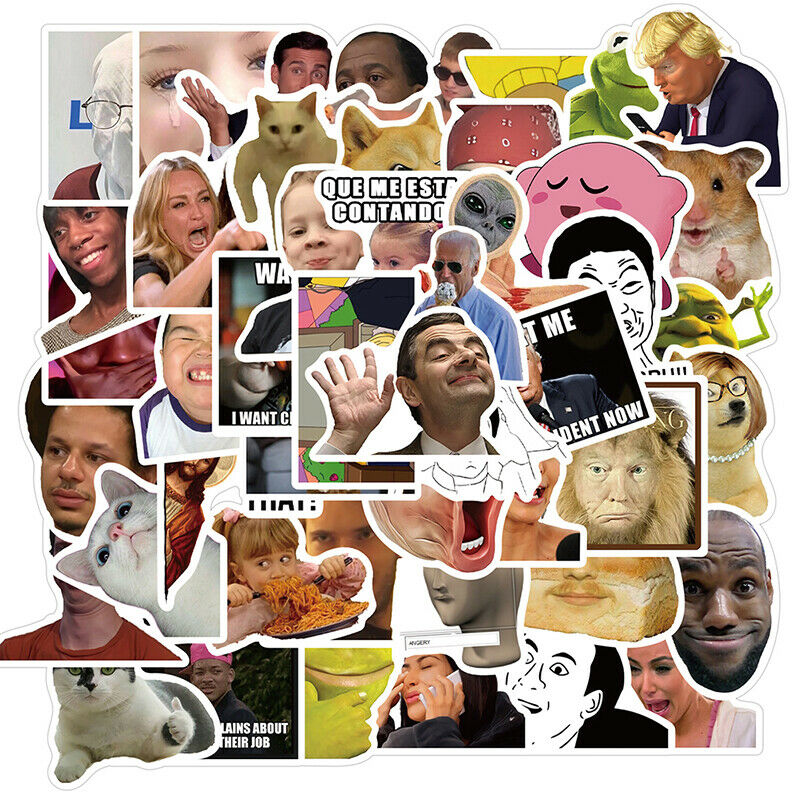 50Pcs Fashion Expression Stickers Guitar Skateboard Decals Stationery Kids T SJ