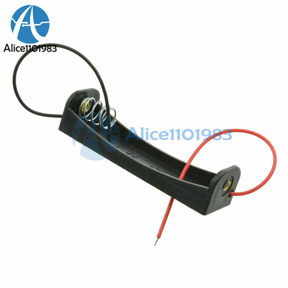 5PCS 1.5V Battery Holder AA Storage Box Case with 5" Lead for DIY Experiment