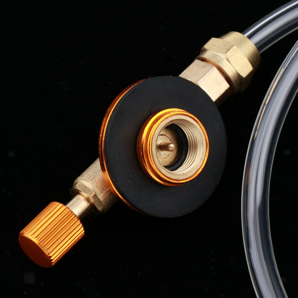 Outdoors Dual Hoses Propane Flat Gas Tank Camping Stove Connector Adapter